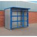 Drum Storage Shelter - Double Gate - Open Front Door - Dark Blue - 2100.2500.1900