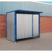 Drum Storage Shelter - Double Gate - Galvanised Panel Door - Dark Blue - 2100.2500.1900