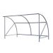 Dudley Cycle Shelter without Perspex Panels - Galvanised & Powder Coated Light Grey - H.2230 W.4000 D.2150