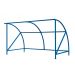 Dudley Cycle Shelter without Perspex Panels - Galvanised & Powder Coated Dark Blue - H.2230 W.4000 D.2150