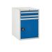 Euroslide 2 Drawer & Cupboard - 2x100mm, 1x500mm - H.825 W.600 D.650 - Dark Blue