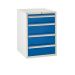 Euroslide 4 Drawer - 1x150mm, 3x200mm - H.825 W.600 D.650 - Dark Blue