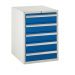 Euroslide 5 Drawer - 5x150mm - H.825 W.600 D.650 - Dark Blue