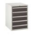Euroslide 5 Drawer - 5x150mm - H.825 W.600 D.650 - Dark Grey