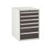 Euroslide 6 Drawer - 4x100mm, 1x150mm, 1x200mm - H.825 W.600 D.650 - Dark Grey