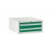 Euroslide Cabinet - 2 Drawer - H.275 W.600 D.650 - Green