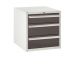 Euroslide Superbench Cabinets - 3 Drawer 1x150mm, 2x200mm - H.620 W.600 D.650 - Dark Grey