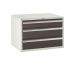 Euroslide Superbench Cabinets - 3 Drawer 1x150mm, 2x200mm - H.620 W.900 D.650 - Dark Grey