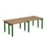 Standard Cloakroom Bench - Double Bench - Green Frame - 450.1000.600