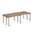 Standard Cloakroom Bench - Double Bench - Light Grey Frame - 450.1500.600