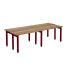Standard Cloakroom Bench - Double Bench - Red Frame - 450.2000.600
