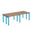 Standard Cloakroom Bench - Double Bench - Light Blue Frame - 450.1000.600