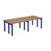 Standard Cloakroom Bench - Double Bench - Dark Blue Frame - 450.1500.600
