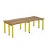 Standard Cloakroom Bench - Double Bench - Yellow Frame - 450.1500.600