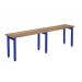 Standard Cloakroom Bench - Single Bench - Dark Blue Frame - 450.2000.300