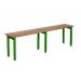 Standard Cloakroom Bench - Single Bench - Green Frame - 450.1000.300