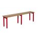 Standard Cloakroom Bench - Single Bench - Red Frame - 450.1500.300