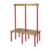 Standard Island Bench - Double Sided - Red Frame - 1630.1000.600
