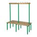 Standard Island Bench - Double Sided - Green Frame - 1630.1500.600