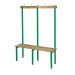Standard Island Bench - Single Sided - Green Frame - H.1630 W.1000 D.300