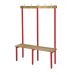 Standard Island Bench - Single Sided - Red Frame - H.1630 W.1000 D.300