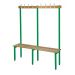 Standard Island Bench - Single Sided - Green Frame - 1630.1500.300