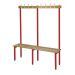 Standard Island Bench - Single Sided - Red Frame - 1630.1500.300
