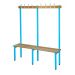 Standard Island Bench - Single Sided - Light Blue Frame - 1630.1500.300