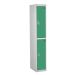 Secure Locker - Green Doors - H.1800 W.380 D.380 - 2 Compartment
