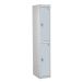 Secure Locker - Light Grey Doors - H.1800 W.300 D.300 - 2 Compartment