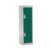 Spectrum School Locker - 2 Compartment - Guava Green Doors - H.1235 W.300 D.450
