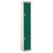 Spectrum Locker - 2 Compartment - Guava Green Doors - H.1800 W.450 D.450