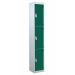 Spectrum Locker - 3 Compartment - Guava Green Doors - H.1800 W.300 D.450