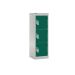 Spectrum School Locker - 3 Compartment - Guava Green Doors - H.955 W.300 D.300