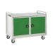 Euroslide Trolley Kit 17 - 2x Left Hand & Right Hand 600mm Euroslide Cupboard 1x550mm - Steel Worktop - Green