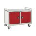 Euroslide Trolley Kit 17 - 2x Left Hand & Right Hand 600mm Euroslide Cupboard 1x550mm - Steel Worktop - Red
