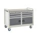 Euroslide Trolley Kit 18 - 2x Left Hand & Right Hand 600mm Euroslide 2 Drawer & Cupboard 2x100mm & 1x300mm - Laminate Worktop - Dark Grey