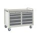 Euroslide Trolley Kit 20 - 2x Left Hand & Right Hand 600mm Euroslide 4 Drawer 1x100mm, 3x150mm  - Laminate Worktop - Dark Grey