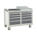 Euroslide Trolley Kit 21 - 2x 600mm Euroslide 4 Drawer 2x100mm, 1x150mm & 1x200mm - 960.1270.675 Light Grey framework - Dark Grey