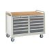 Euroslide Trolley Kit 22 - 2x 600mm Euroslide 5 Drawer 4x100 & 1x150mm - 960.1270.675 Light Grey framework - Dark Grey