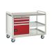 Euroslide Trolley Kit 6 - 2 Shelves & 600mm Euroslide 2 Drawer & Cupboard 2x100mm & 1x300mm - Laminate Worktop - Green