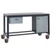 Mobile Heavy-Duty Workbench - Laminate Top H.840 W.1200 D.750mm - Single Drawer & Storage Cupboard