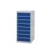 Laptop & Tablet Storage Locker - 8 Compartments, 8 Doors - Dark Blue Doors - H.1000 W.500 D.500
