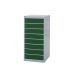 Laptop & Tablet Storage Locker - 8 Compartments, 8 Doors - Green Doors - H.1000 W.500 D.500