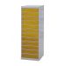 Laptop & Tablet Storage Locker - 12 Compartments, 12 Doors - Yellow Doors - H.1460 W.500 D.500