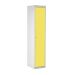 Laptop & Tablet Storage Locker - 15 Compartments, 1 Door - Yellow Doors - H.1800 W.380 D.450