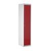 Laptop & Tablet Storage Locker - 15 Compartments, 1 Door - Red Doors - H.1800 W.380 D.450