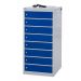 Laptop & Tablet Charging Locker - 8 Compartments, 8 Doors - Dark Blue Doors - H.1000 W.500 D.500