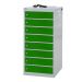 Laptop & Tablet Charging Locker - 8 Compartments, 8 Doors - Green Doors - H.1000 W.500 D.500