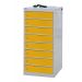 Laptop & Tablet Charging Locker - 8 Compartments, 8 Doors - Yellow Doors - H.1000 W.500 D.500